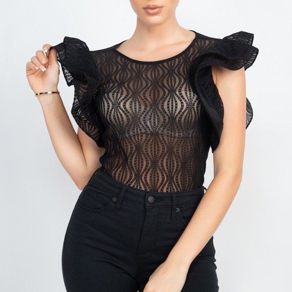 Tops - Chic Ruffle Sleeves Top